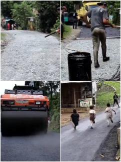 DPUPR Banten UPTDPJJ Lebak Laksanakan Program Bang Andra Bangun Jalan Desa di Kecamatan Muncang