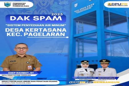 DPUPR Pandeglang Bangun SPAM Air Bersih di Desa Kertasana Kecamatan Pa