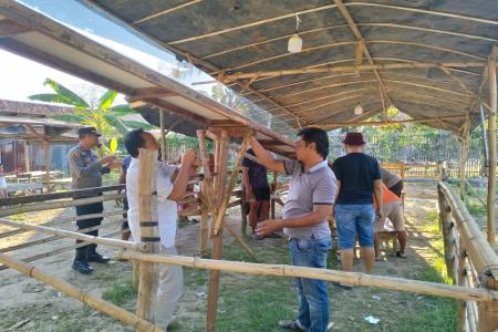 Melaksanakan penertiban dan pembongkaran arena lapangan adu klereng