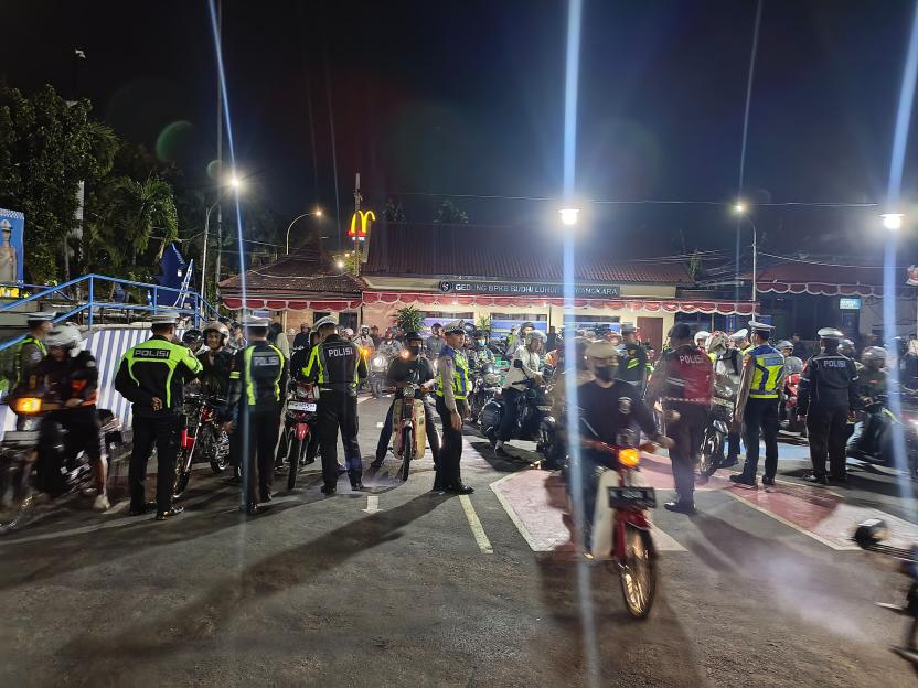 Gelar KRYD Polres Kediri  Kota Amankan Ranmor Tidak Sesuai Spektek