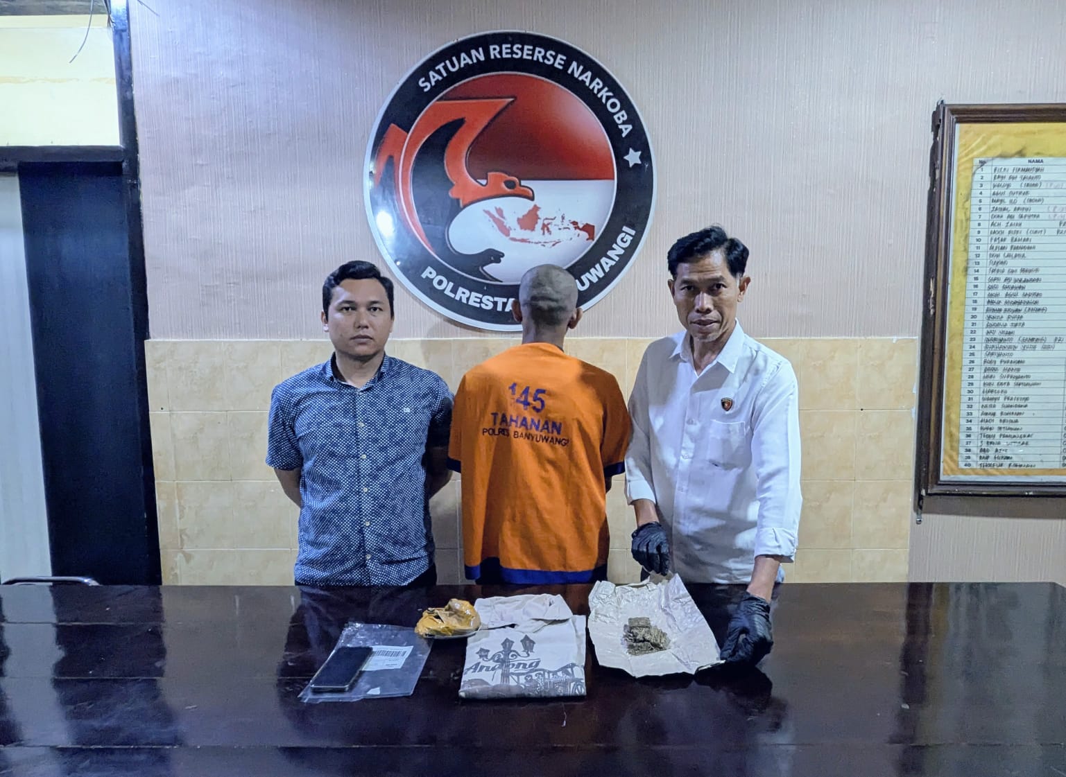 Polresta Banyuwangi Ungkap Peredaran Ganja Satu tersangka Diamankan