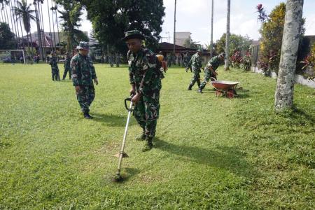 Kodim 0707Wonosobo Gelar Karya Bakti Bersihkan SLB Don Bosco Peringati