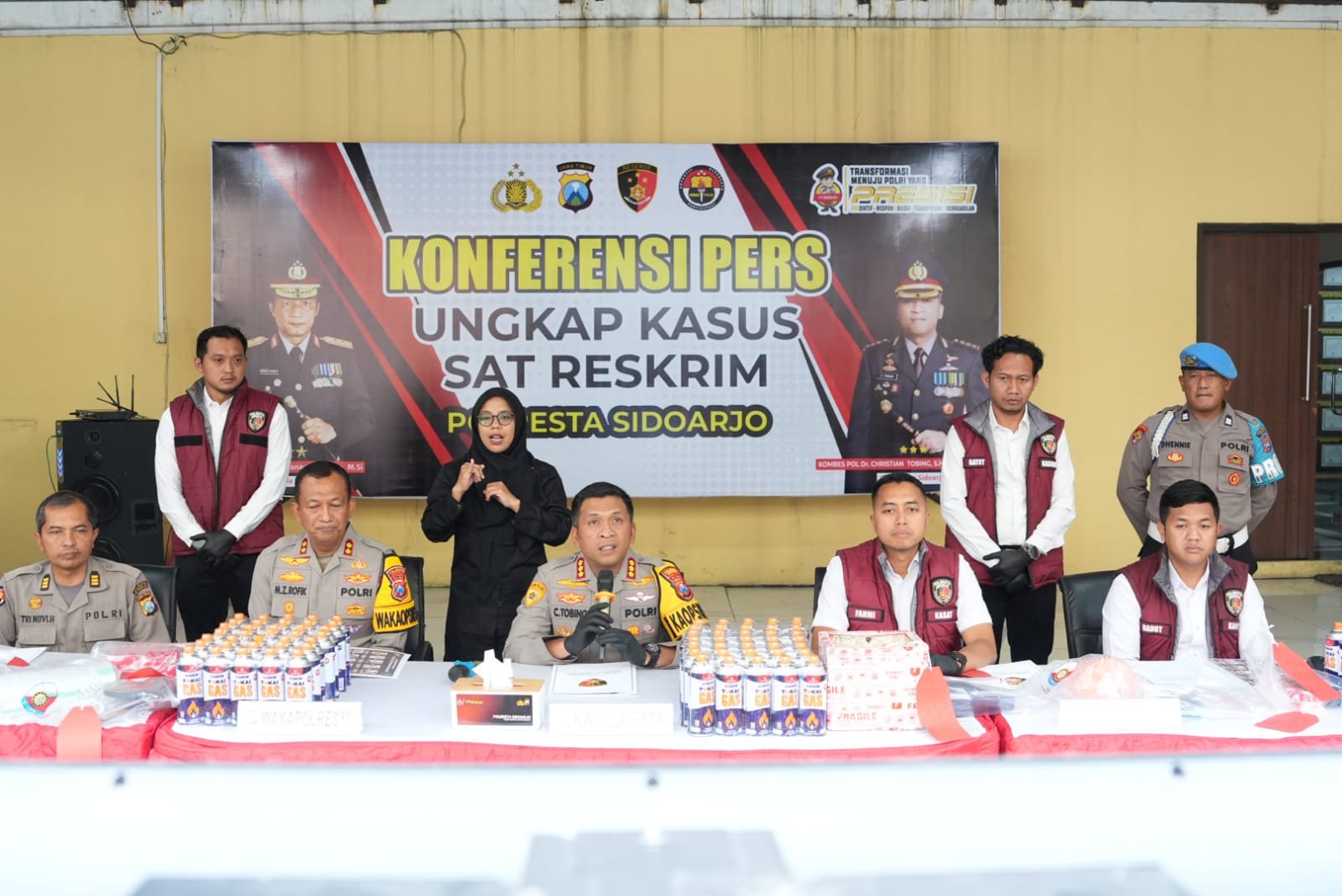 Polresta Sidoarjo Bongkar Pengoplosan LPG Subsidi Jadi Gas Portabel
