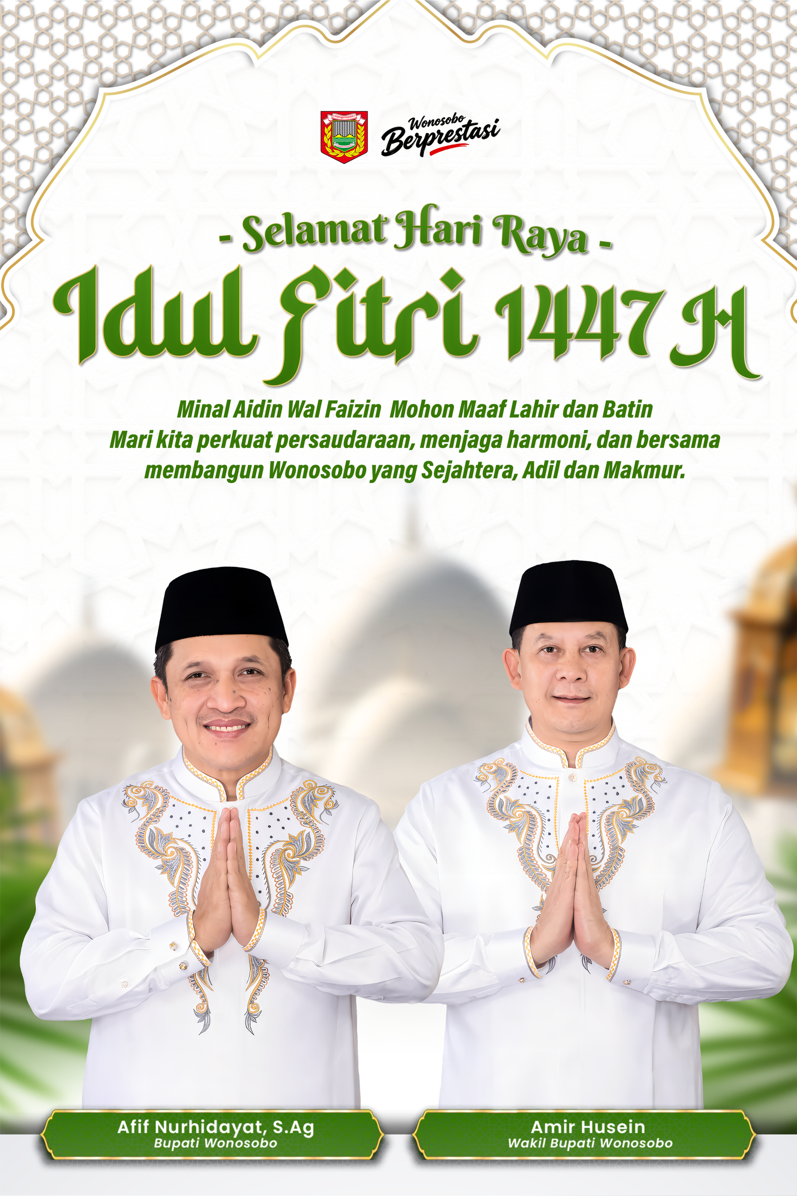 Bupati Kabupaten Wonosobo Mengucapkan Selamat Hari Raya Idul Fitri 144