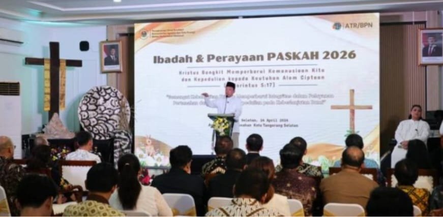 Hadiri Perayaan Paskah Mentri ATR-BPN, Nusron: Paskah Membangun Semangat Kebangkitan Bangsa