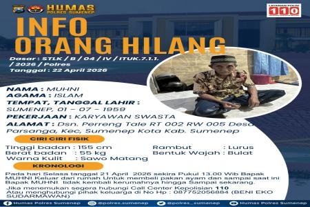 POLRES SUMENEPEDARAN RESMI ORANG HILAN