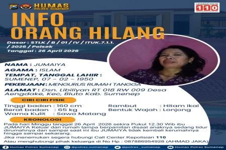 LANSIA DI SUMENEP DILAPORKAN HILAN