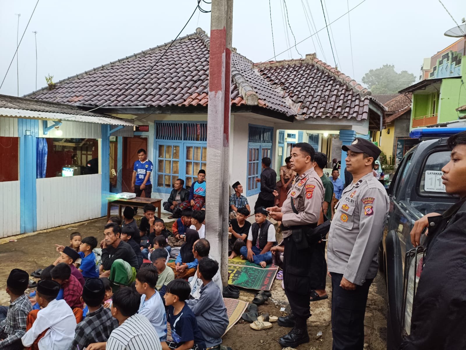 Berikan Rasa Aman, Polsek Malausma Laksanakan Pengamanan Nobar Persib vs Persijap