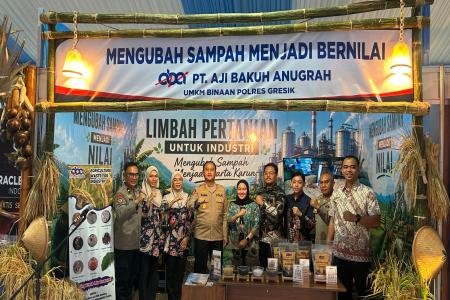 Sekam Padi Jadi Komoditas Ekspor UMKM Binaan Polres Gresik Mendunia