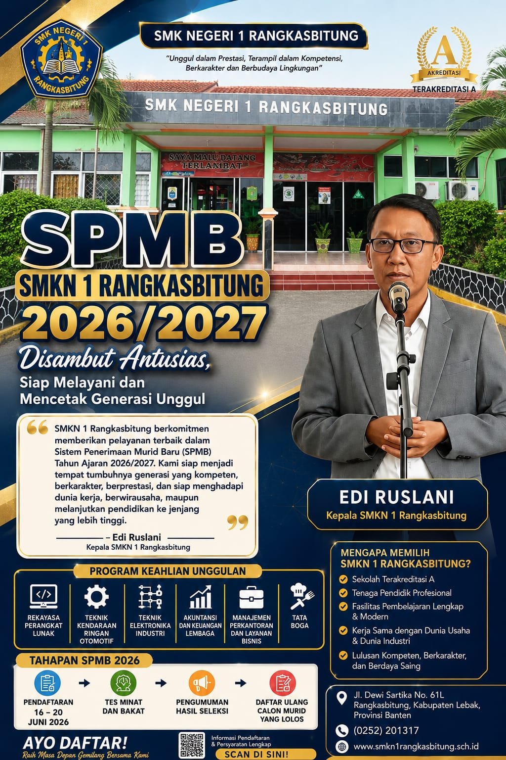 Edi Ruslani: SMKN 1 Rangkasbitung Siap Kembangkan Potensi dan Keterampilan Generasi Muda