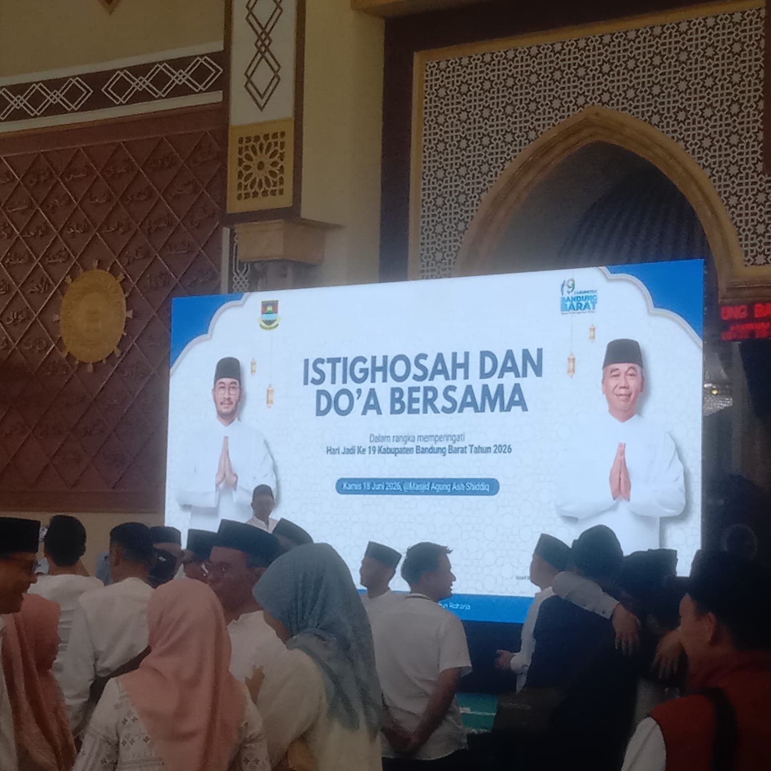ISTIGHOSAH Bersama Rangkaian HUT KBB Ke-19 Disdik jelaskan Jadwal Penerimaan Siswa Baru 2026.