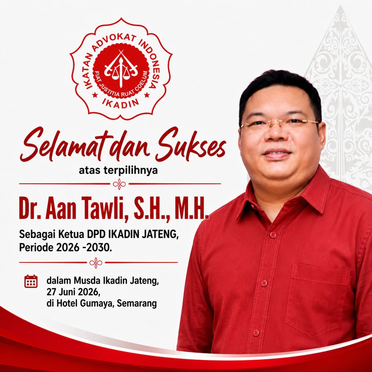 AAN TAWLI KEMBALI PIMPIN DPD IKADIN JATENG, AKAN LIBATKAN DPC DALAM PKA