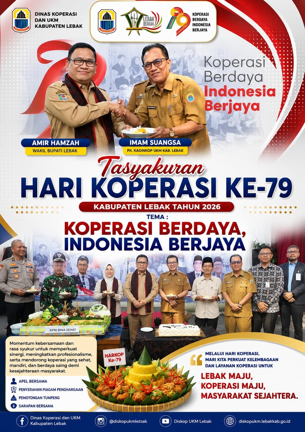 Tasyakuran Hari Koperasi ke-79, Plt Kadinkop UKM Lebak Ajak Perkuat Sinergi Wujudkan Koperasi Berday