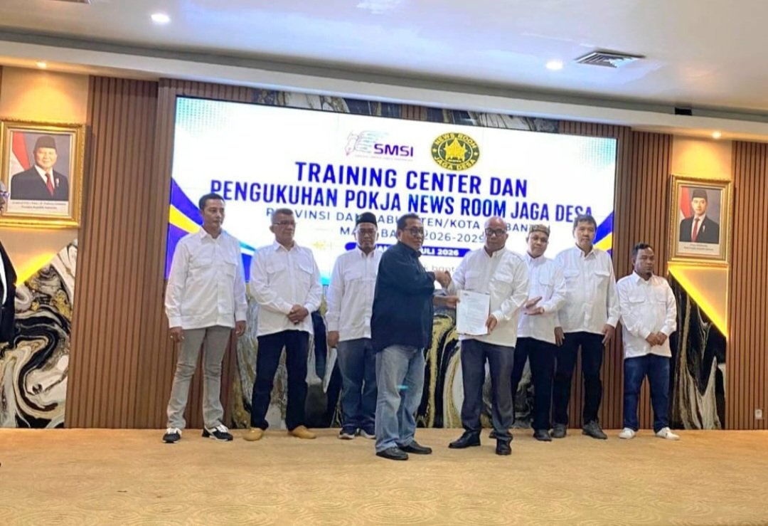 Resmi Ditetapkan, Pengurus Pusat SMSI Angkat Pengurus Pokja Newsroom Jaga Desa Banten Masa Bakti 202
