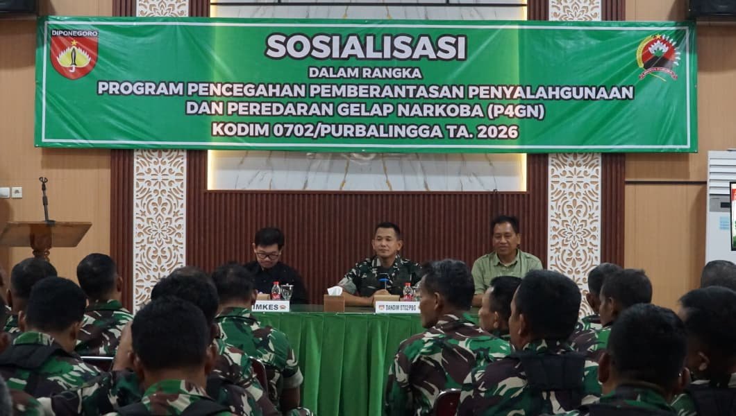 Perangi Narkoba, Kodim 0702-Purbalingga Gelar Sosialisasi P4GN