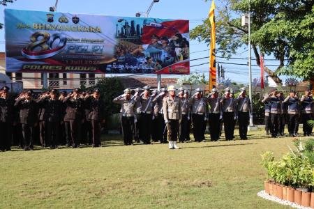 Polres Kudus Gelar Upacara Hari Bhayangkara ke80 Teguhkan Komitmen Pol