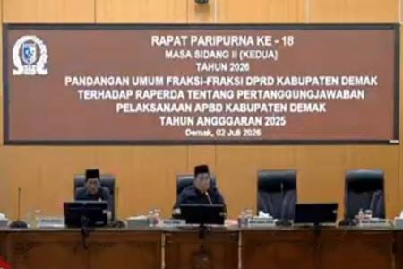 DPRD Kabupaten Demak Gelar Rapat Paripurna ke18 Masa Sidang II Tahun 2