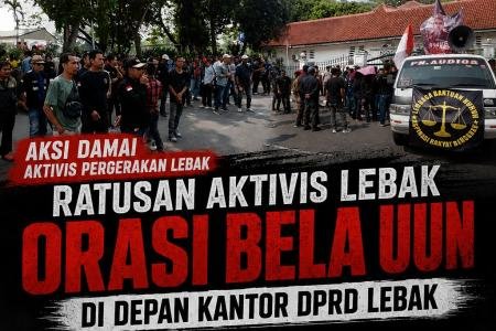 Ratusan Aktivis Lebak Orasi Bela Uun D