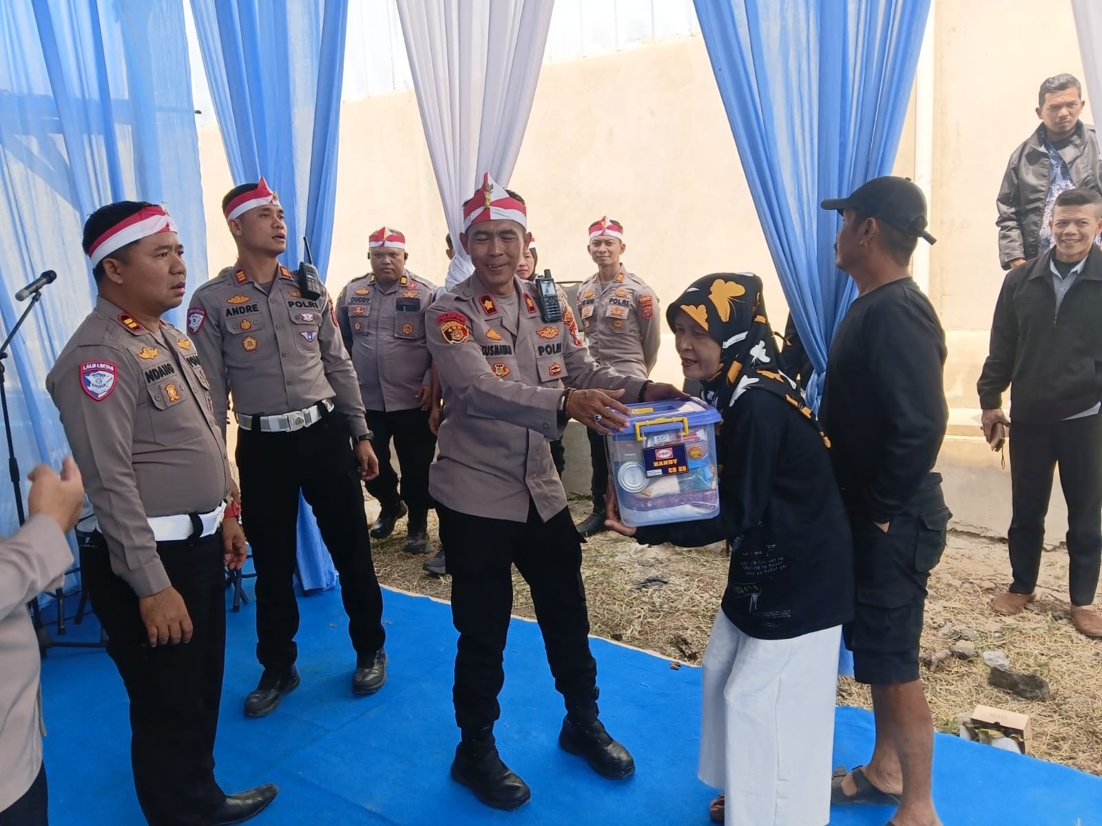 Peresmian Jembatan Merah Putih di Desa Bojongkoneng dihadiri Kapolres Cimahi