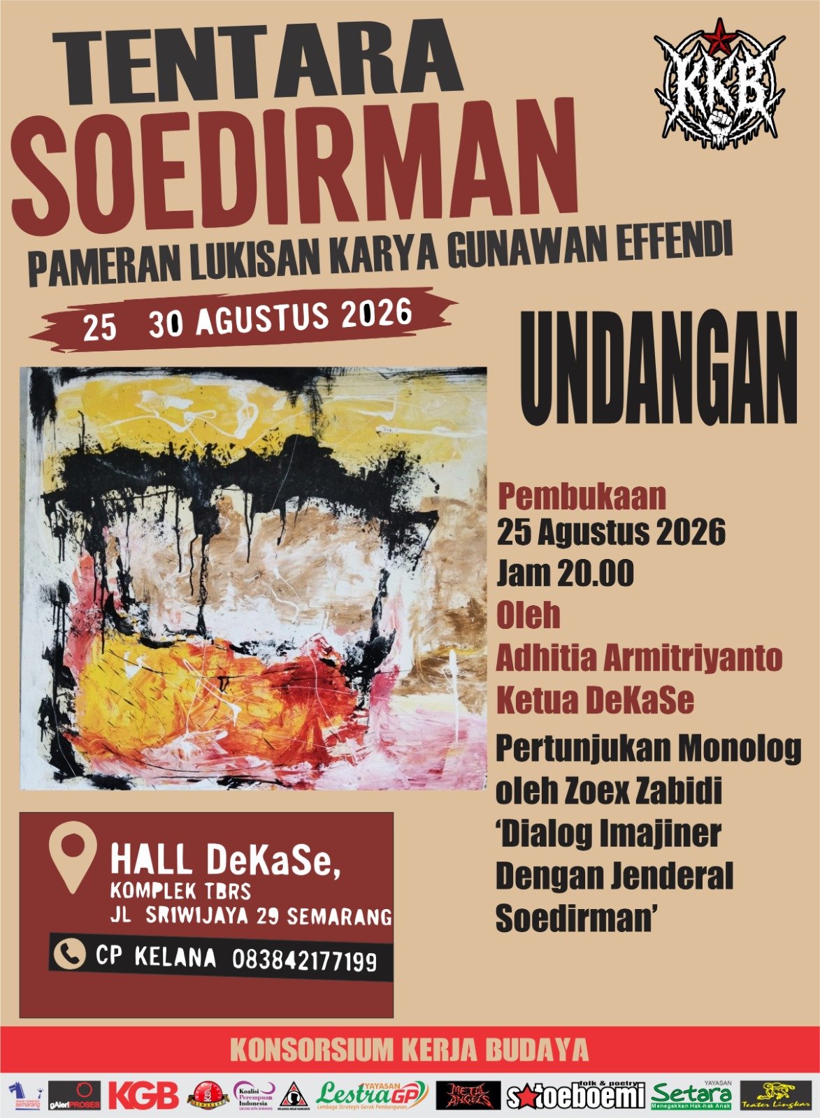 Pameran Lukisan “Tentara Soedirman” di Semarang Hadirkan Monolog dan Kolaborasi Seniman