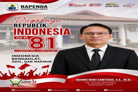 Plt Kepala Bapenda Lebak Sampaikan Ucapan HUT ke81 RI