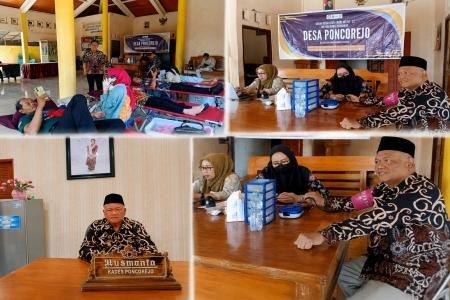 Rayakan HUT RI ke81 Desa Poncorejo Gelar Donor Darah Sepeda Santai Ber