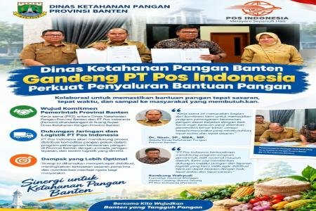 Dinas Ketahanan Pangan Banten Gandeng PT Pos Indonesia Perkuat Penyalu
