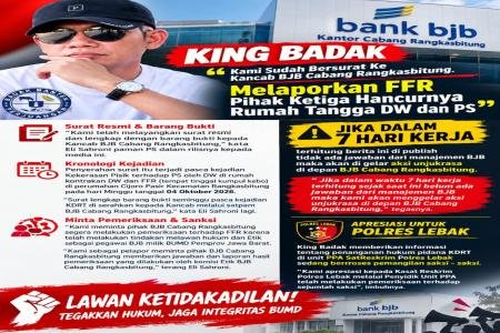 King Badak Resmi Laporkan FFR 