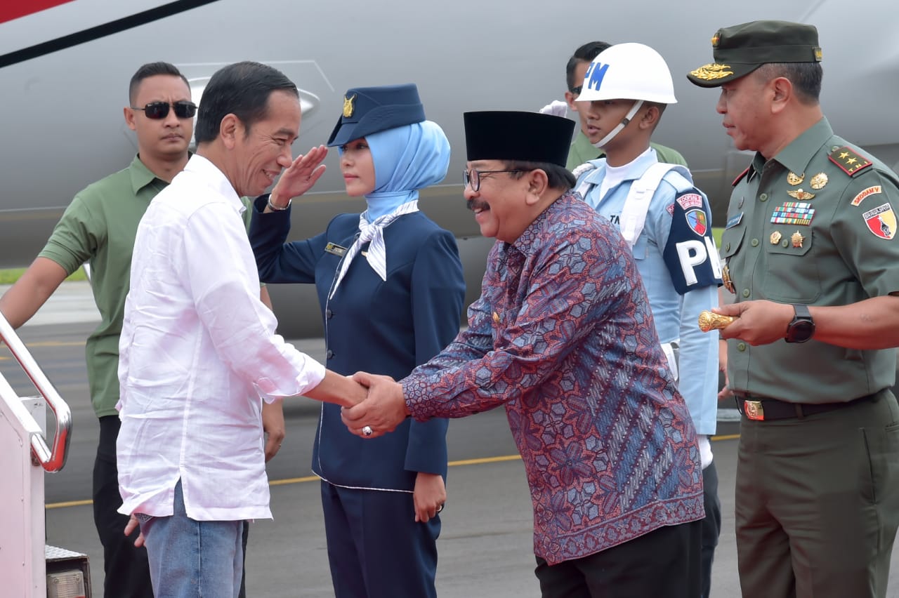 Kunjungan Kerja Ke Jatim ,presiden Tinjau Daerah Irigasi Lodoyo