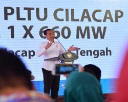 Presiden Jokowi Resmikan PLTU Cilacap