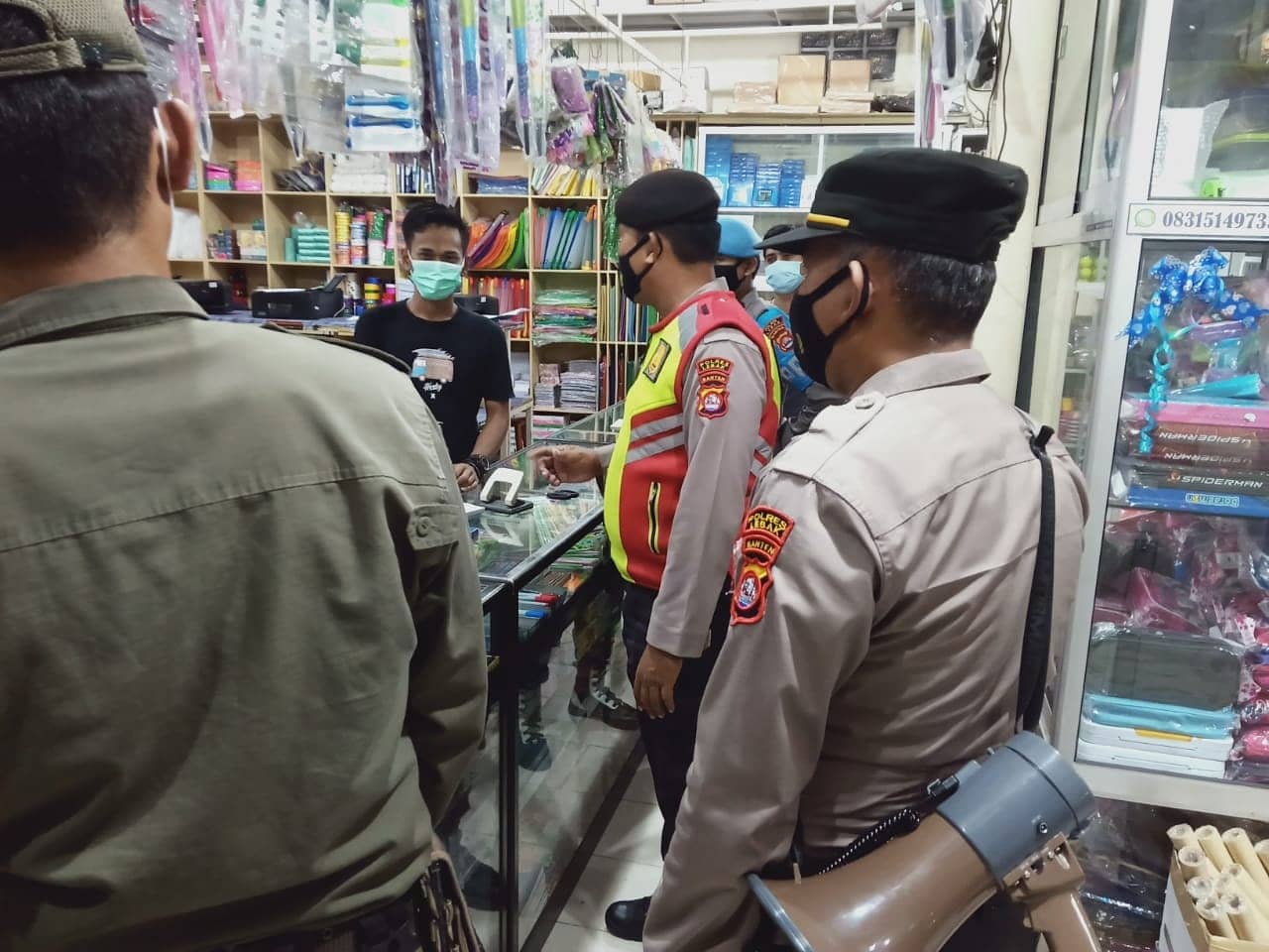 Polres Lebak Bersama Satgas Covid 19 Lakukan Patroli Pendisiplinan Ppk
