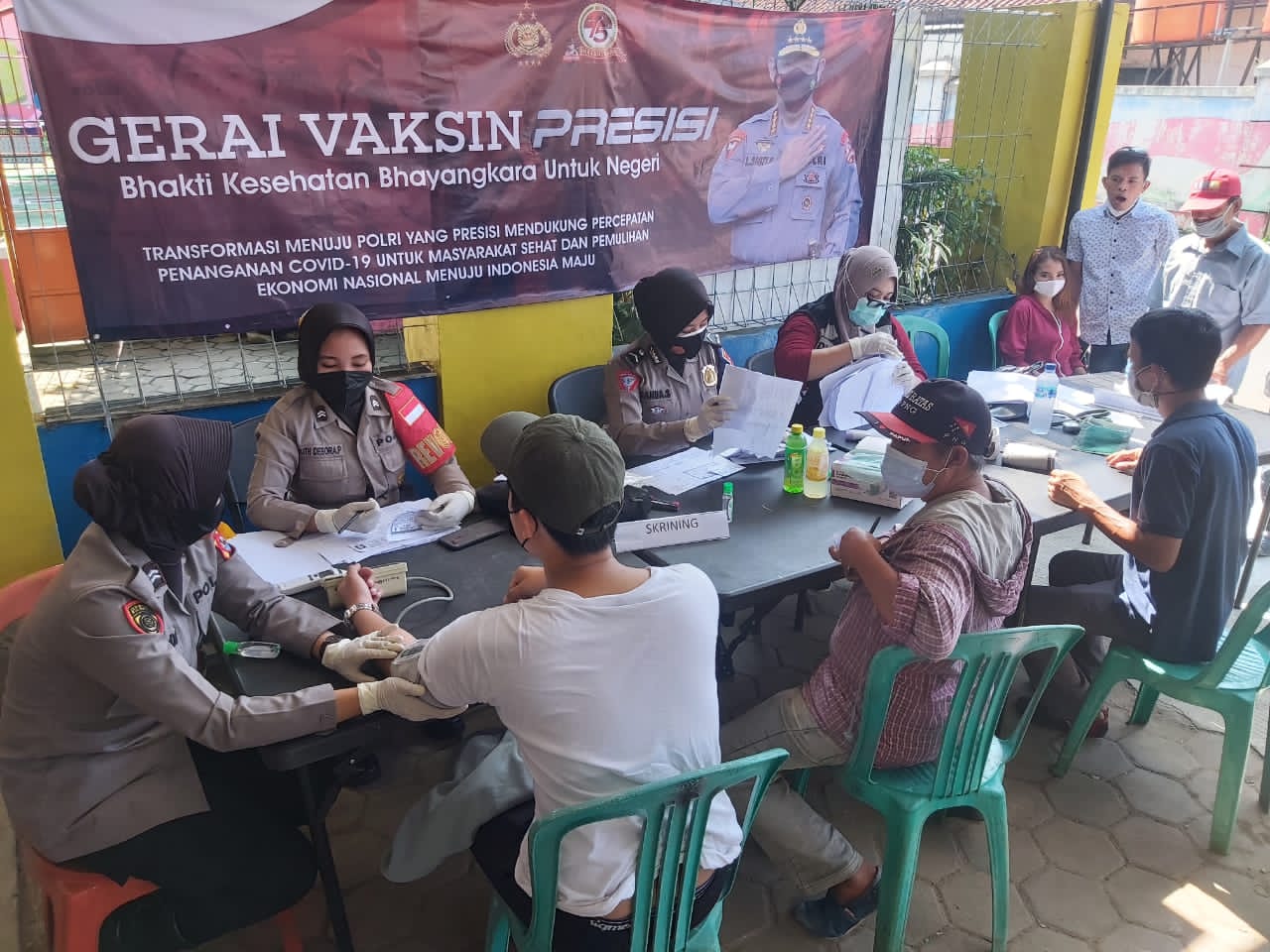 11 Gerai Vaksinasi Dibuka Pada Hari Ketujuh Di Wilkum Polda Banten
