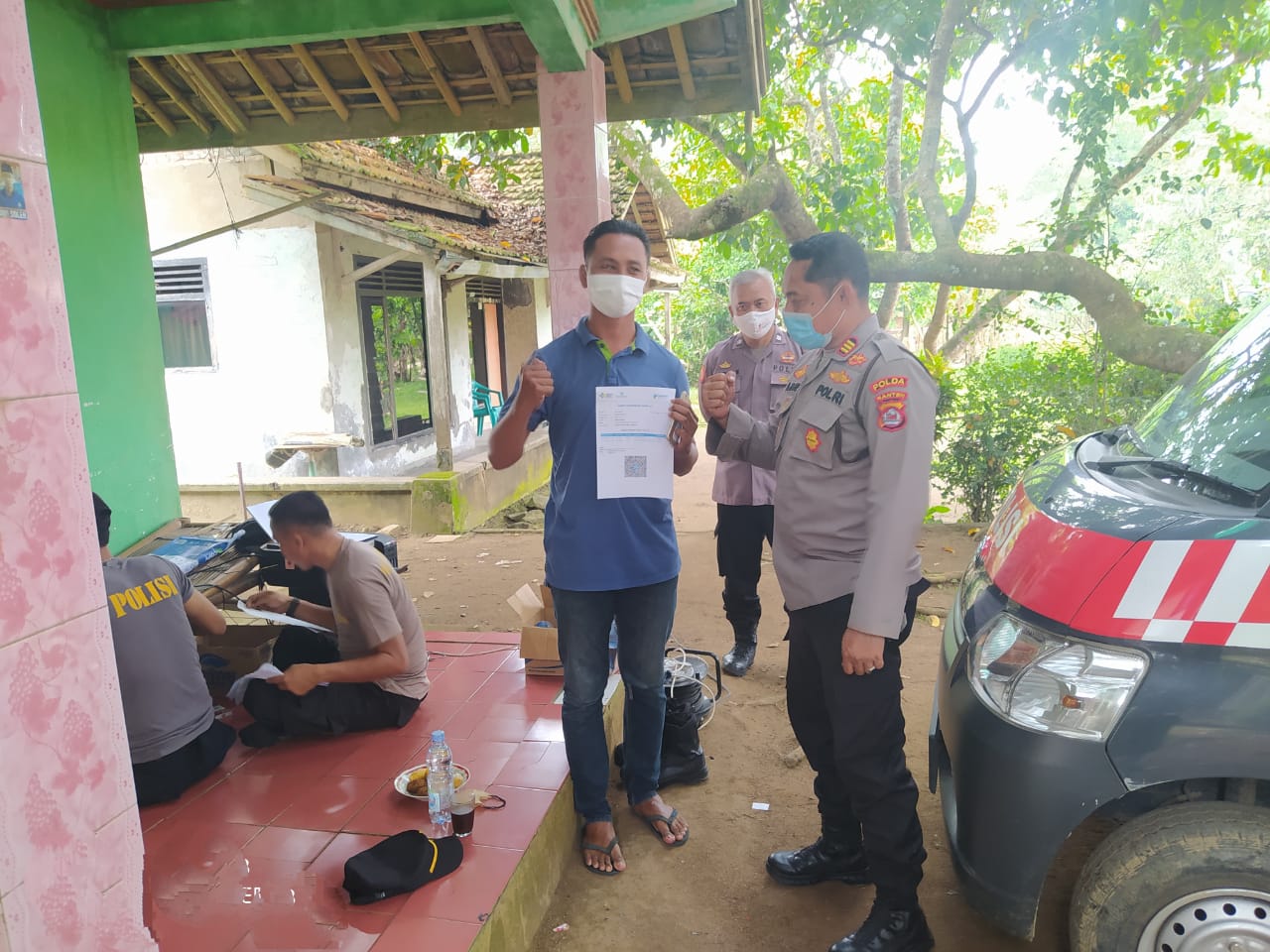 Polsek Warunggunung Polres Lebak Melaksanakan Vaksinasi Covid 19 Di De