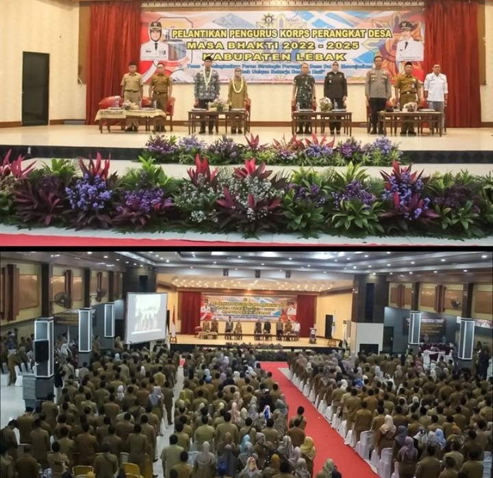 Bupati Lebak Lantik Pengurus Korps Perangkat Desa Kabupaten Lebak