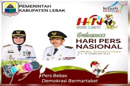 Ucapan selamat Hari Pers Nasional Tahun 2023