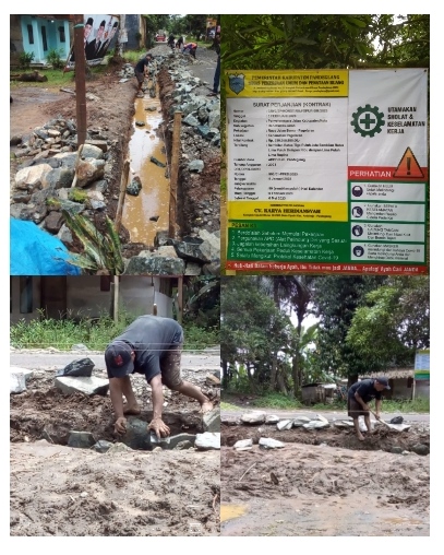 Rehabilitasi Ruas Jalan Bama pagelaran Di Duga Tidak Sesuai Spek Dan A