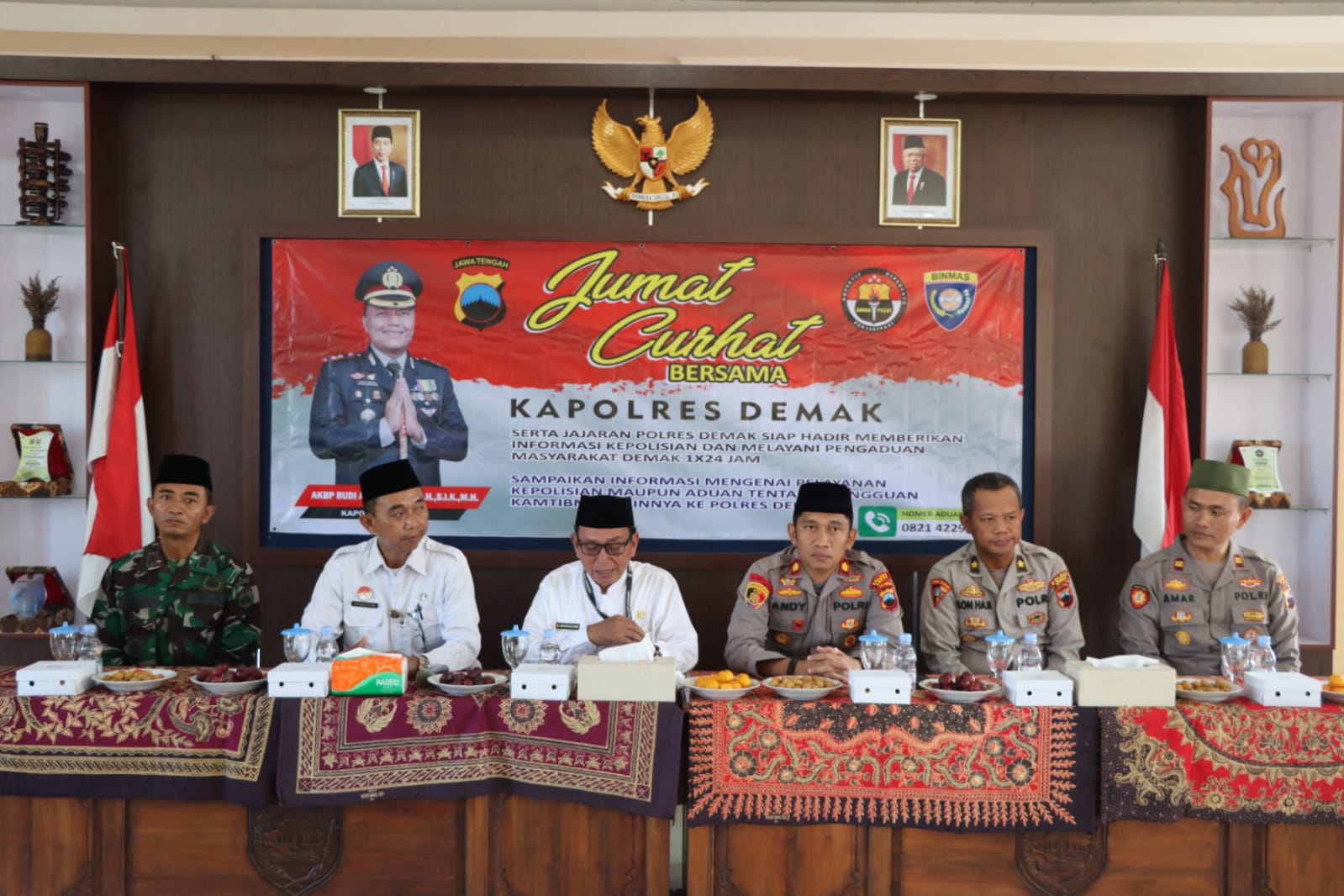 Wakapolres Demak Imbau Warga Kenduren Wedung Jaga Kamtibmas