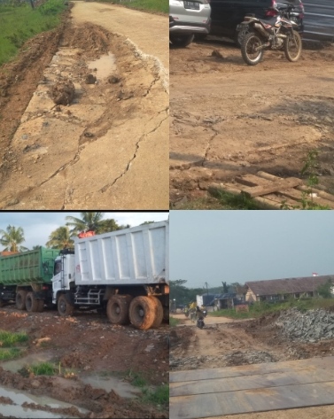 Warga Protes Kegiatan Aktivitas Truk Tronton Sumbu Tiga Akibatkan Jala