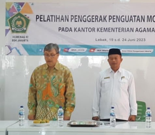 Kasubbag Tu Kemenag Lebak Buka Kegiatan Pelatihan Penggerak Penguatan