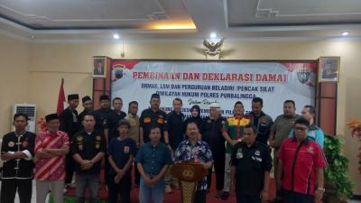 Pembinaan Dan Deklarasi Damai ,lsm, Ormas, Pencaksilat Di Polres Purba