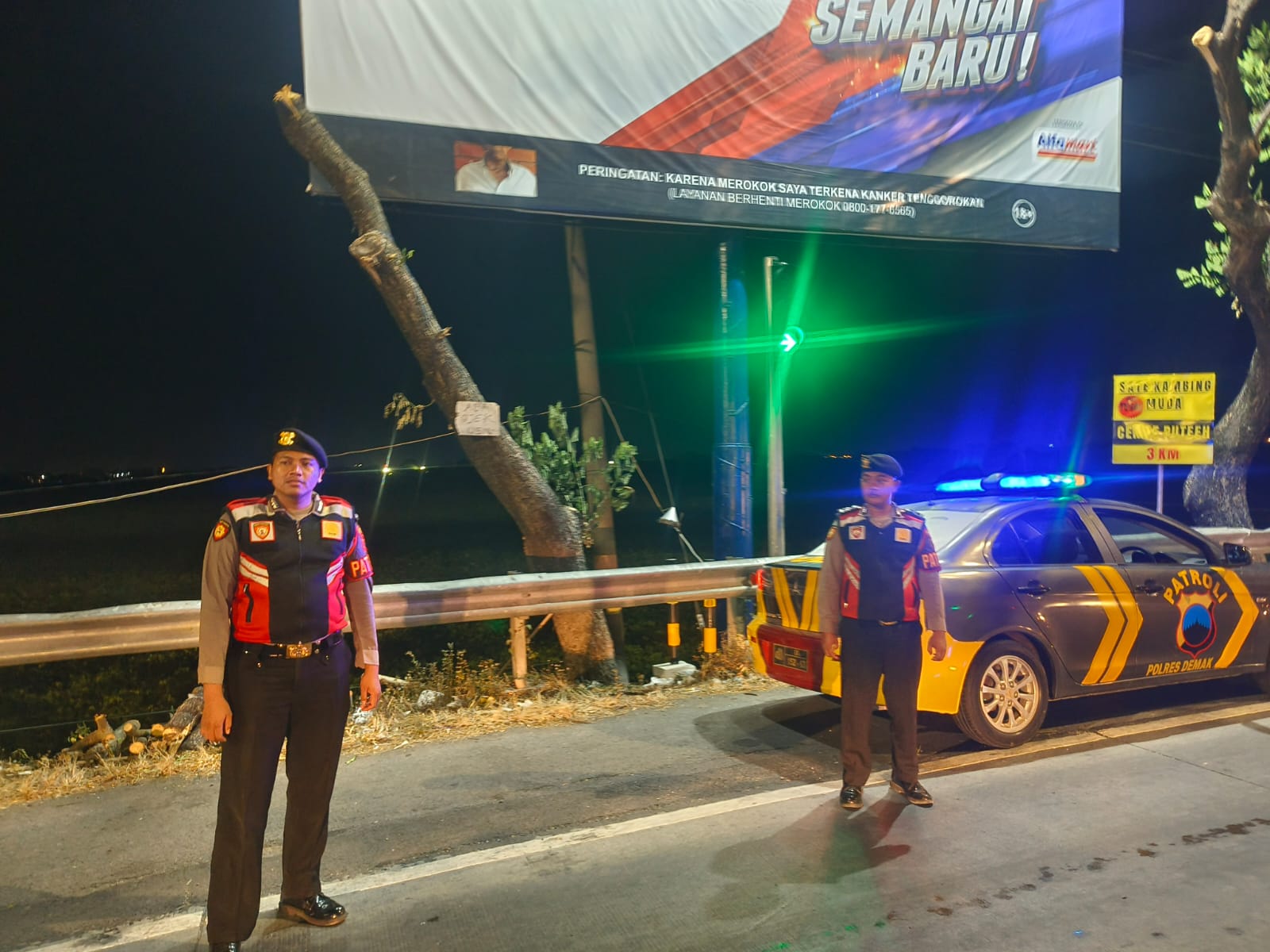 Aduan Dipropam Polres Demak Patroli Tempat Rawan Balap Liar