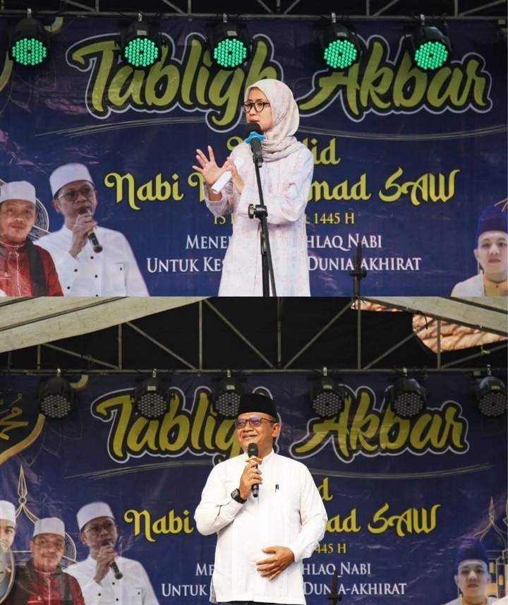 Hadiri Peringatan Maulid Nabi Di Desa Cilangkap, Bupati Iti Pesan Jaga