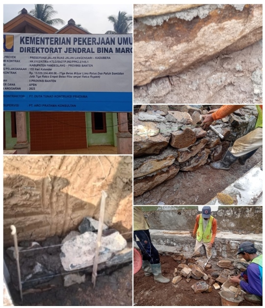 Diduga Pengerjaan Preservasi Jalan Ruas Langen Sari Kadubera Terkesan