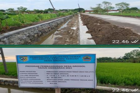 NAMA KETUA TPK DESA GROGOL DIDUGA HANYA DITEMPELKAN  DIPAPANNAMA KEGIA