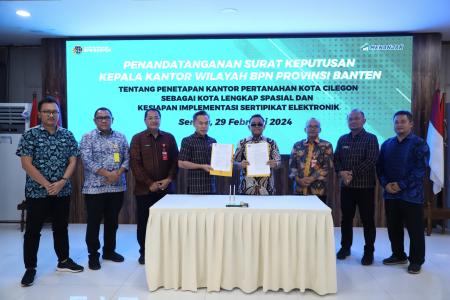 Kanwil BPN Provinsi Banten Tetapkan Kantor Pertanahan Kota Cilegon Seb