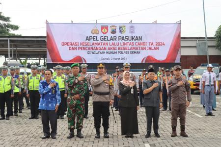 POLRES DEMAK GELAR OPRASI KESELAMATAN CANDI 2024 