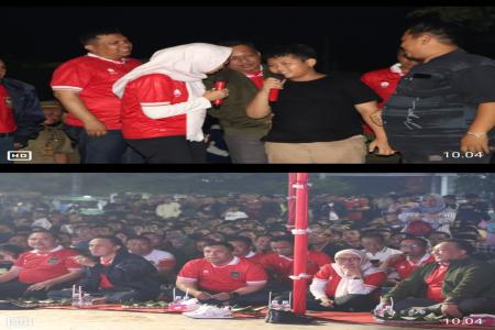 SATUKA SELURUH N ELMEN  MASYARAKAT PEMKAB DEMAK GELAR NOBAR AFC U 23  