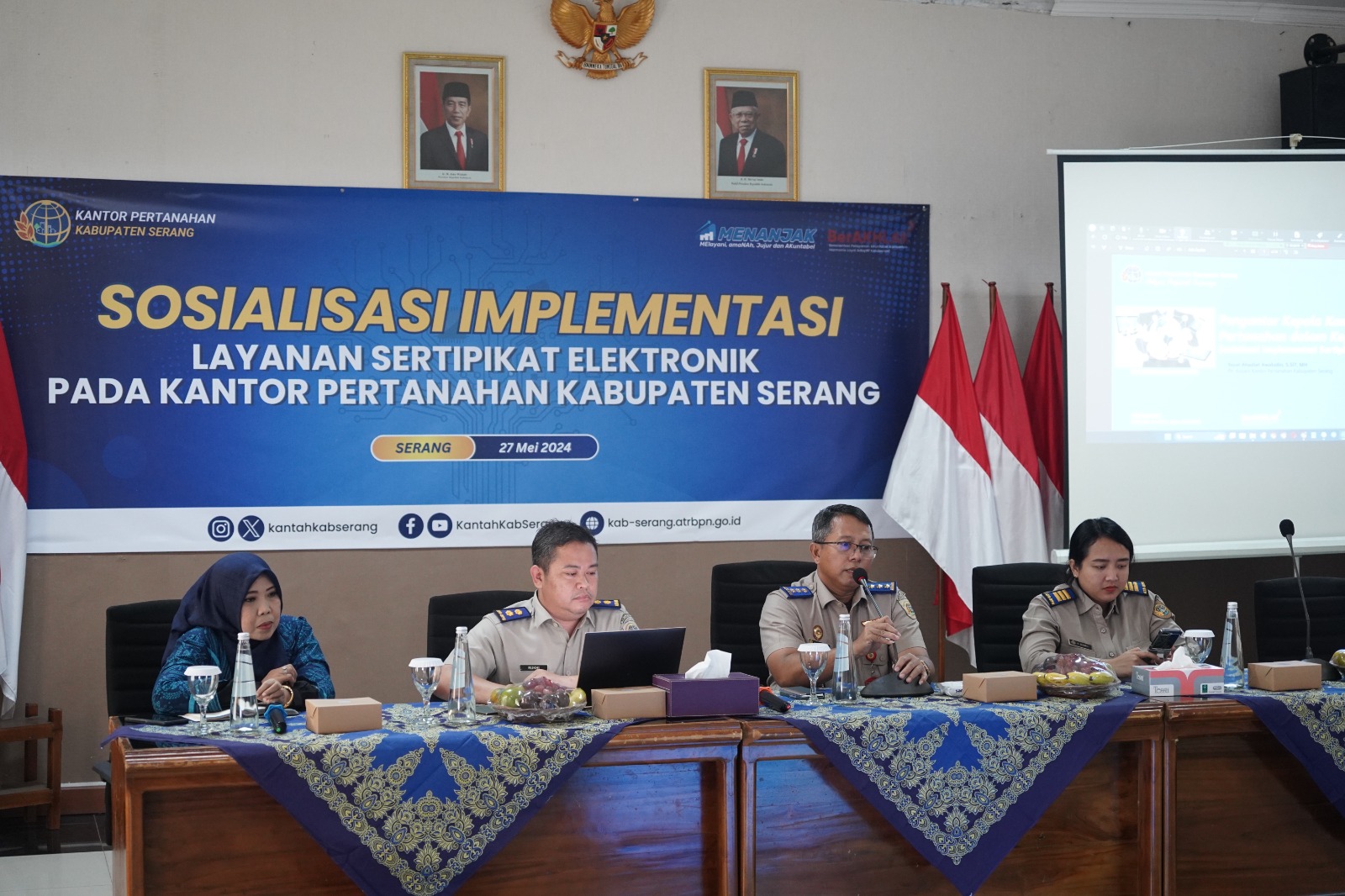 Plt. Kakantah Kab.serang Adakan Sosialisasi Layanan Sertipikat Elektro