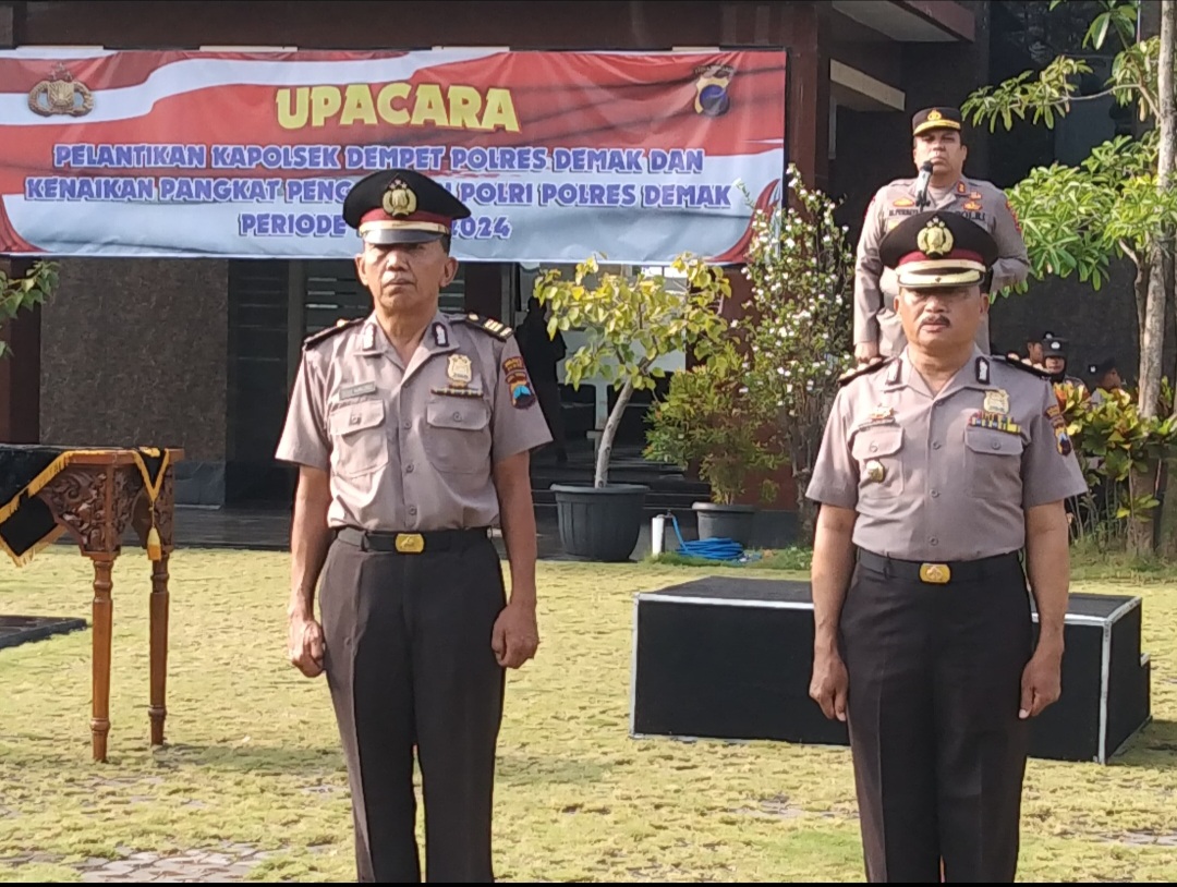 Kapolres Demak Pimpin Upacara Pelantikan Dan Kenaikan Pangkat
