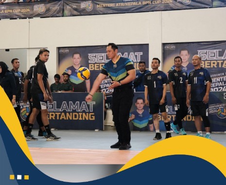 Mentri Atr bpn Ahy Buka Turnamen Voli Menteri Atr kepala Bpn Cup 2024